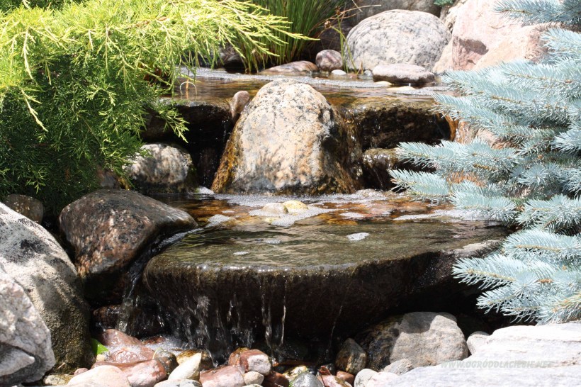 oczko wodne z wodospadem
